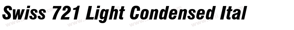 Swiss 721 Light Condensed Italic BT字体转换